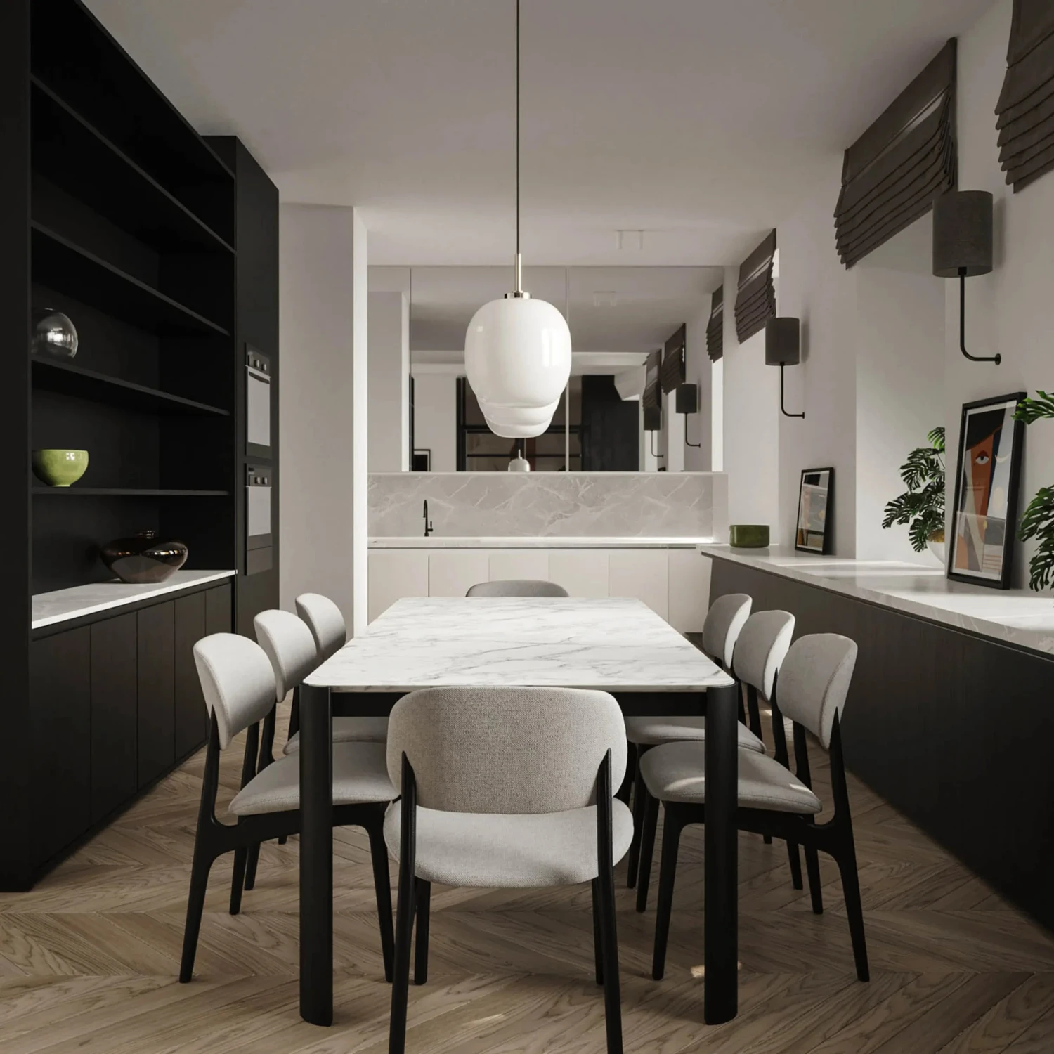 Orla Dining Table 220cm - Black - Image 2