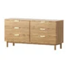 Jaya Six Drawer Chest - Oak