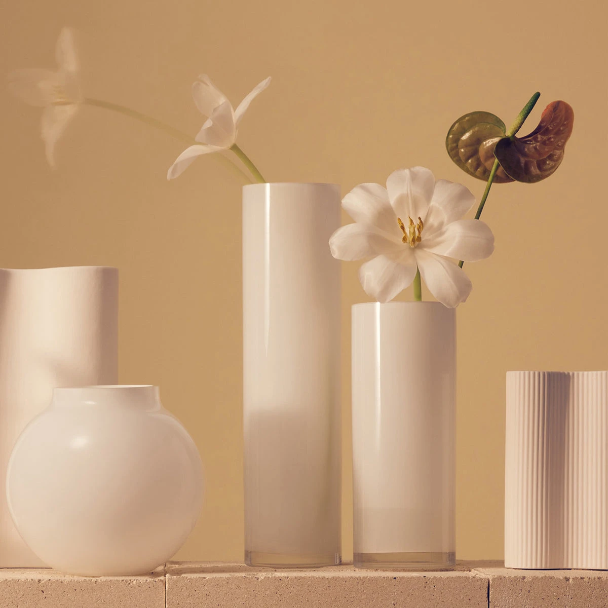 Opal Pillar Vase Extra Large - White - Image 2