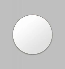 Flynn Round Mirror - Mid Grey 80cm