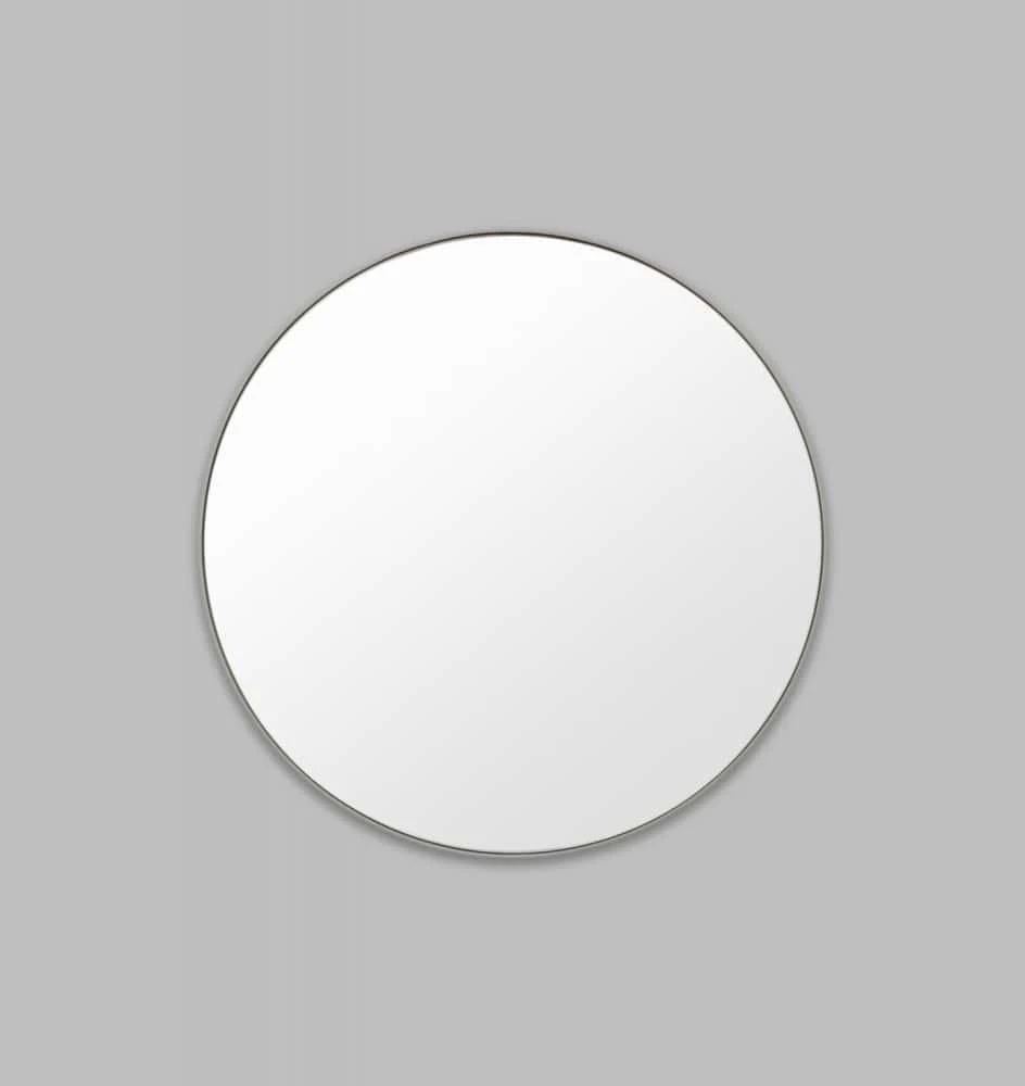 Flynn Round Mirror - Mid Grey 80cm