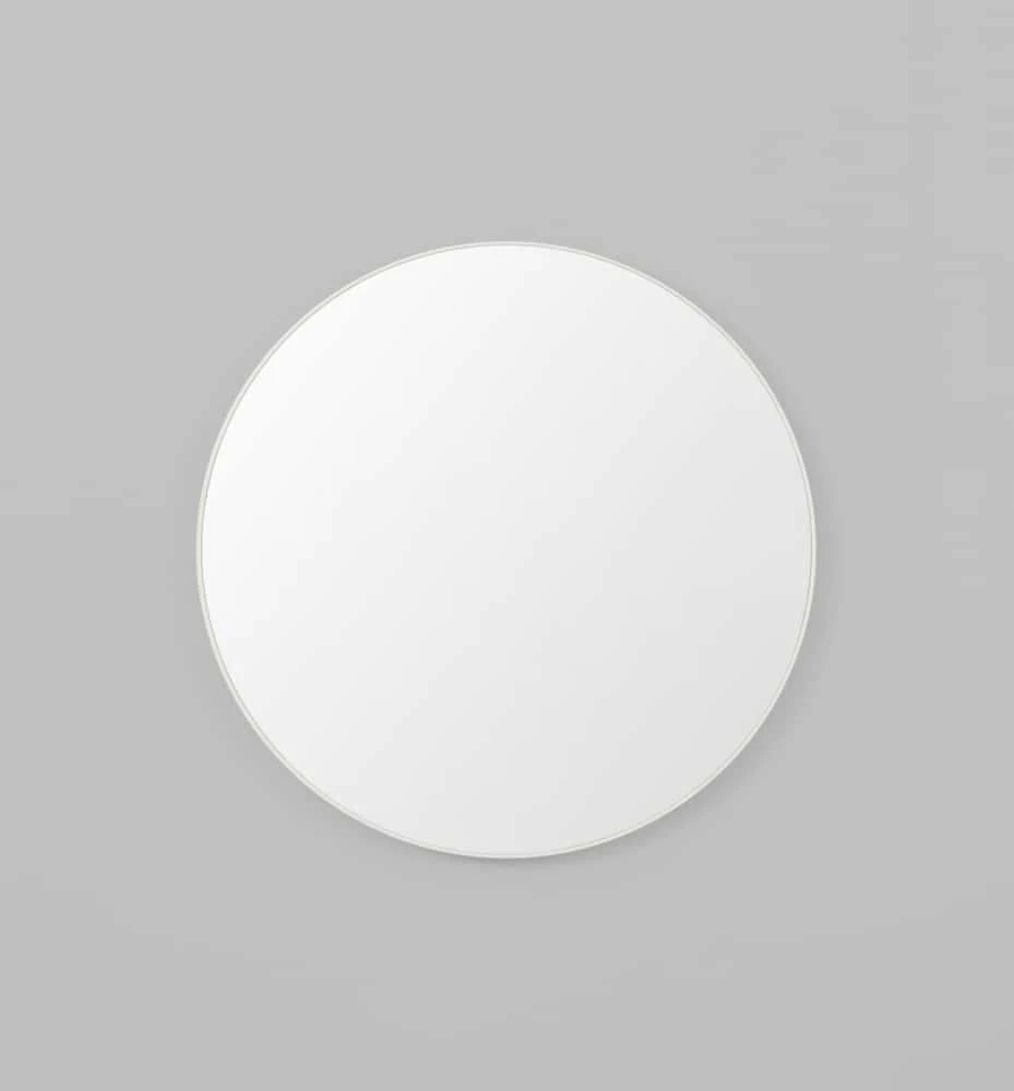 Flynn Round Mirror - White 80cm