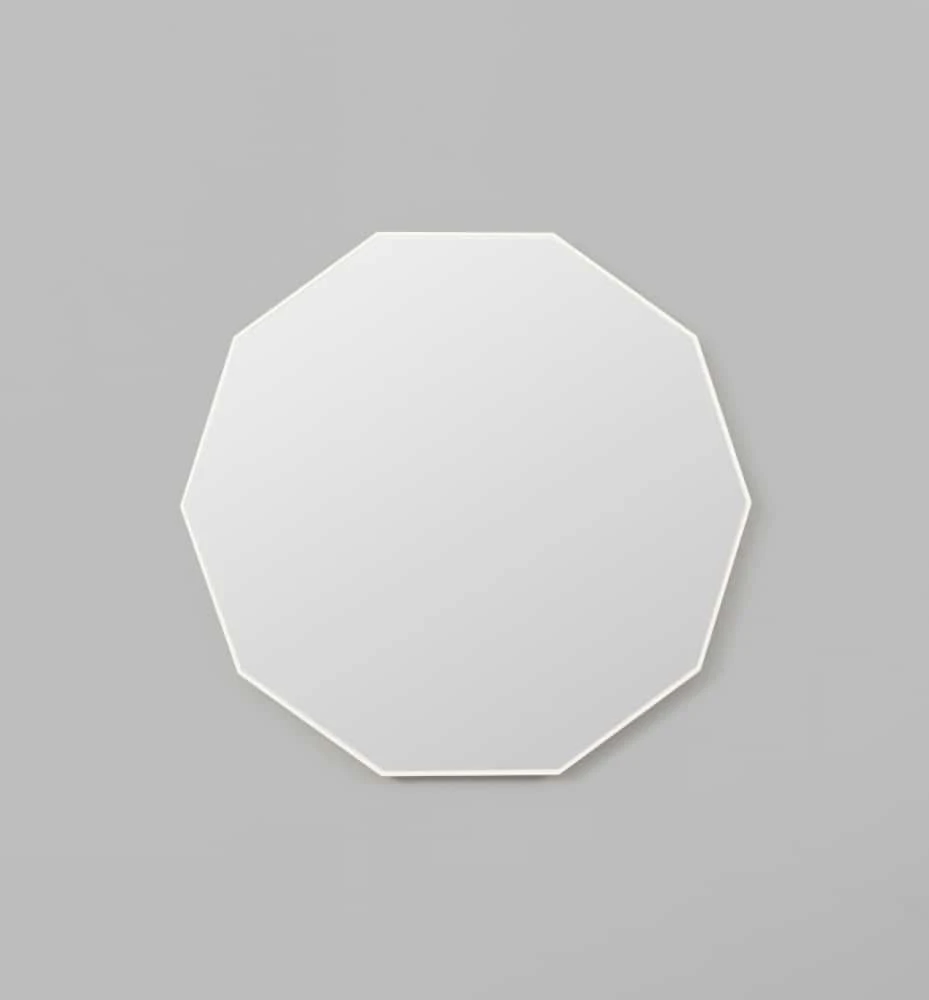 Flynn Geo Mirror - White