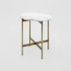 Rhonde Marble Side Table - Brass