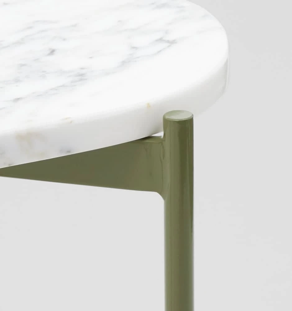 Rhonde Marble Side Table - Olive - Image 3