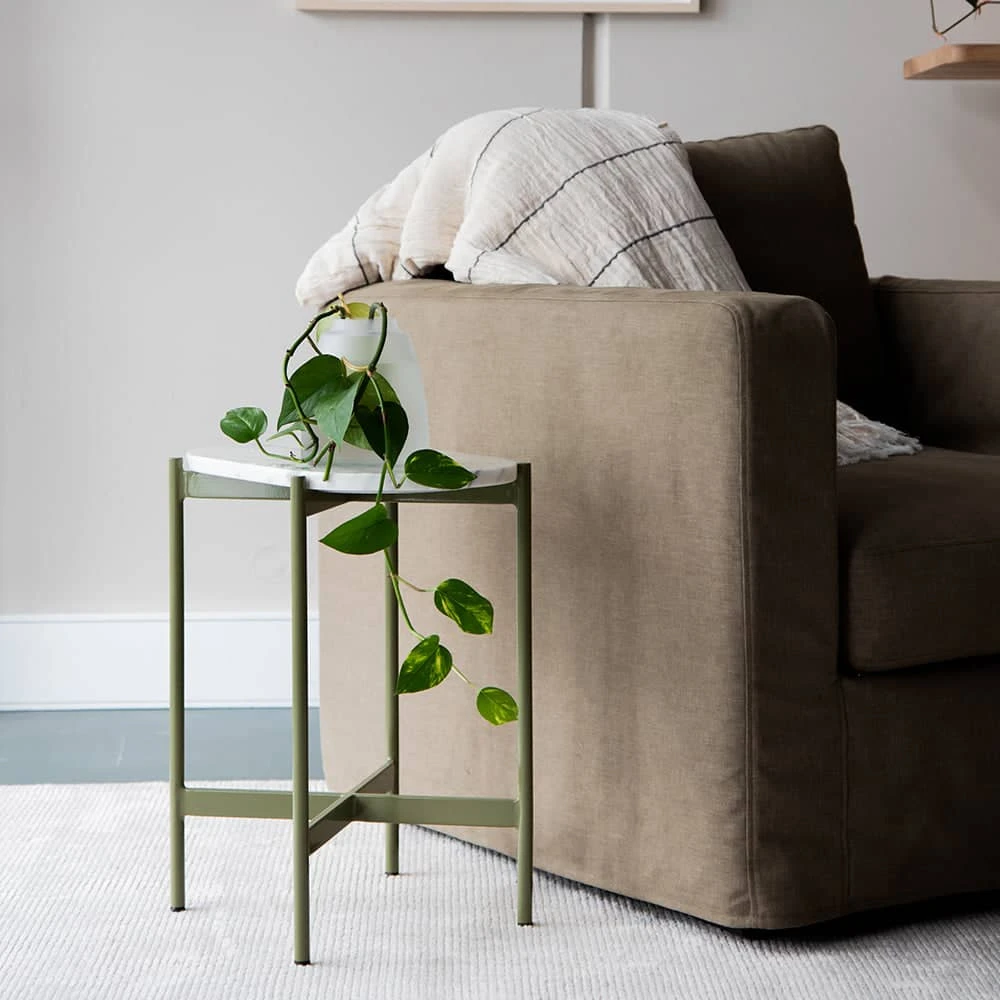Rhonde Marble Side Table - Olive - Image 2