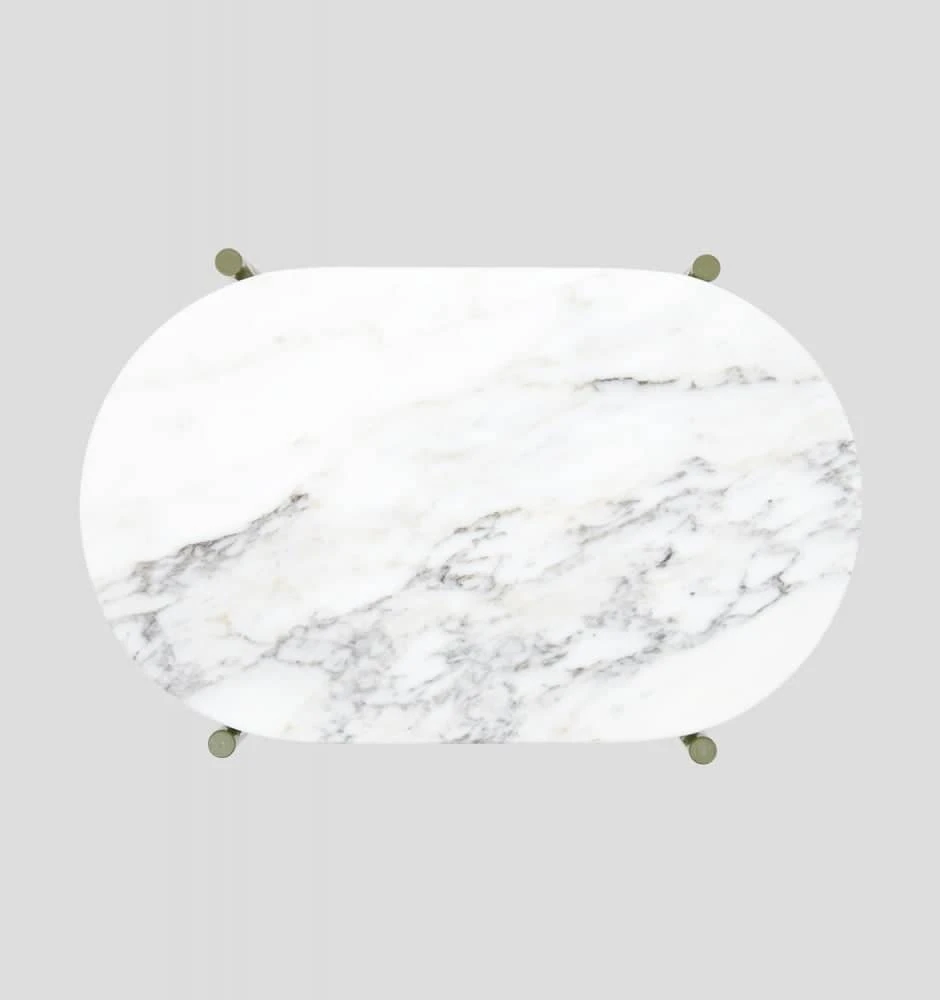 Rhonde Marble Side Table - Olive - Image 4