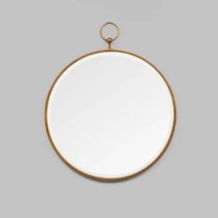 Antique Fob Mirror - Brass