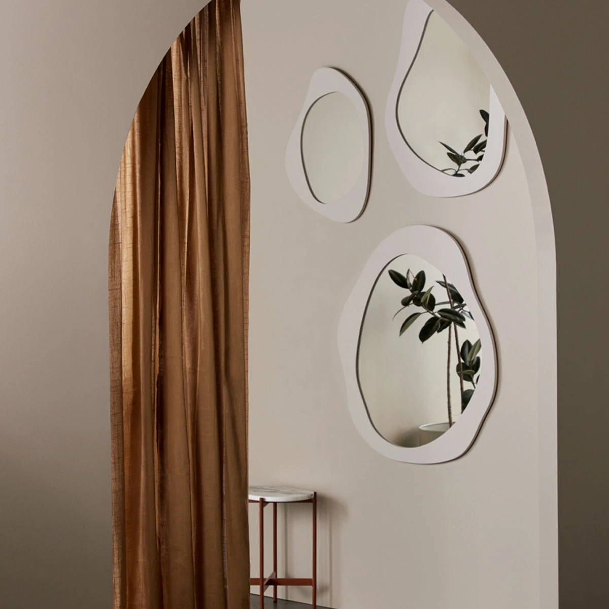 Aura Mirror 85cm X 95cm - Shell - Image 2
