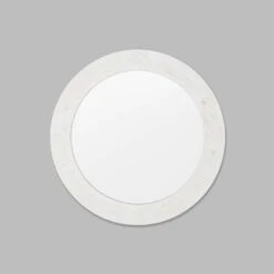 Beach Comber Round Mirror - White 100cm X 100cm