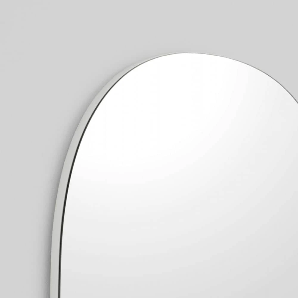 Miller Small Bright White Oval Mirror 60cm X 75cm - Image 3