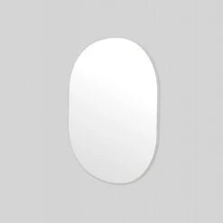 Miller Large Bright Whit Oval Mirror 90cm X 110cm