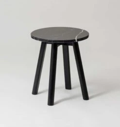 Enkel Marble Side Table - Black