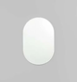Bjorn Oval Mirror - White 50cm X 75cm