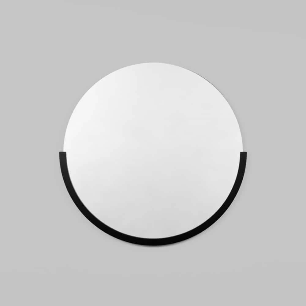 Dawn Round Mirror - Black Large