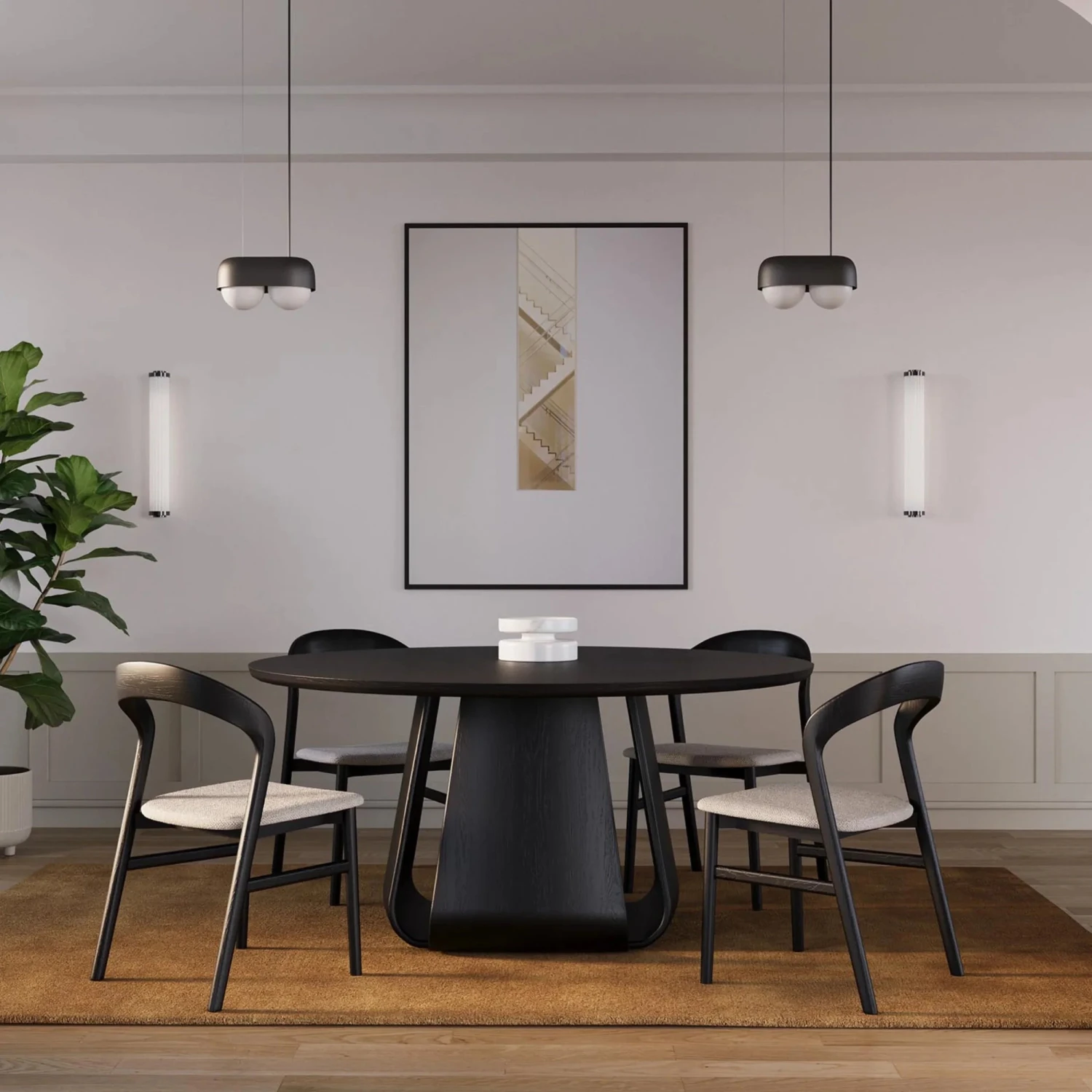 Sima Dining Table 160cm - Black - Image 2