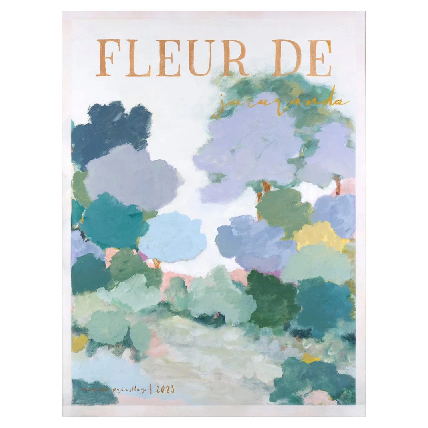 Fleur De Jacaranda Canvas Print 112.5Cm X 150Cm
