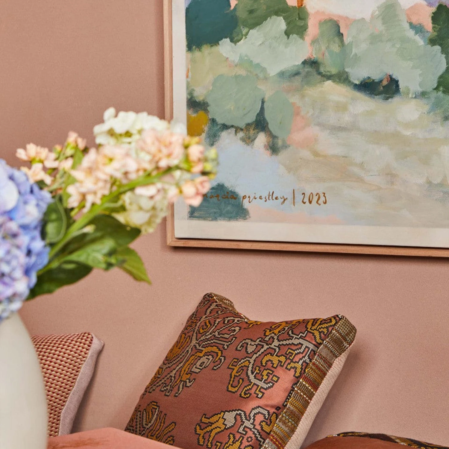 Fleur De Jacaranda Canvas Print 112.5Cm X 150Cm - Image 3