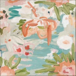 Mer Feuillage Canvas Print 80Cm X 80Cm