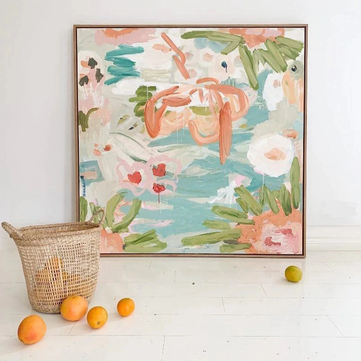 Mer Feuillage Canvas Print 80Cm X 80Cm - Image 2