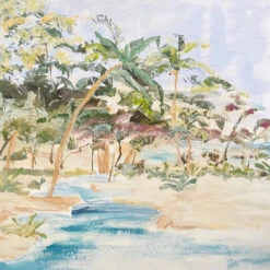 Peacock Palm Canvas Print 100Cm X 100Cm