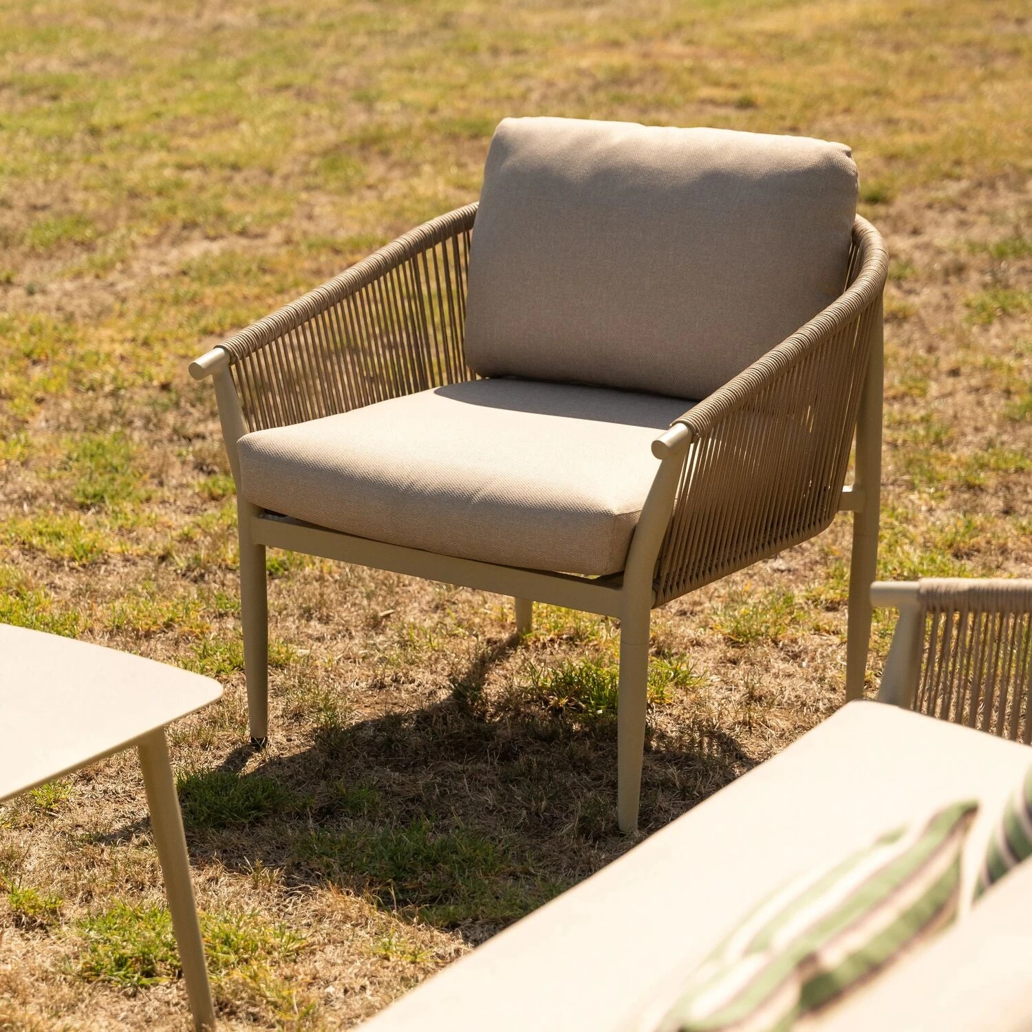 Everett Outdoor Armchair - Sand - Image 8