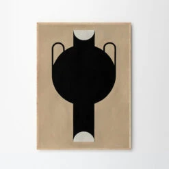 Silhouette Of A Vase Print