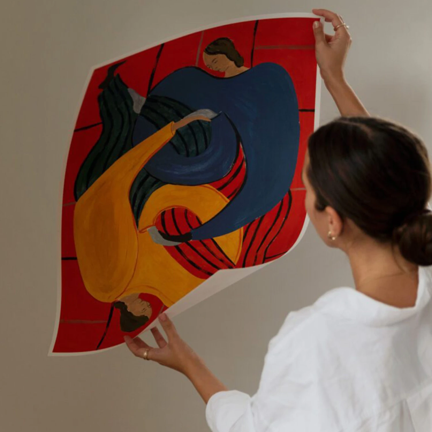 Hold You – Red Print 100Cm X 140Cm - Image 3