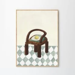 Chair With Fruit Print 50Cm X 70Cm