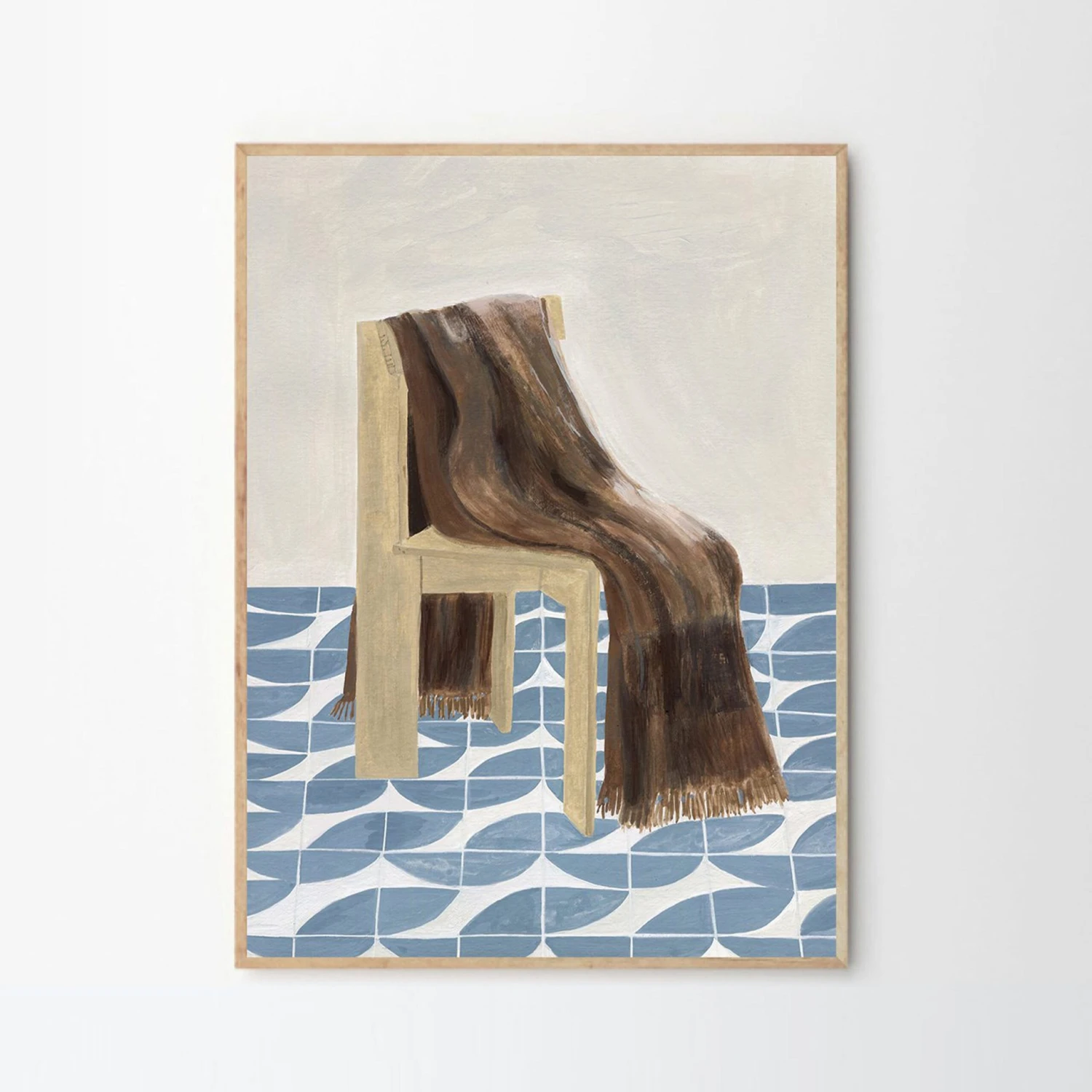 Chair With Blanket Print 40Cm X 50Cm