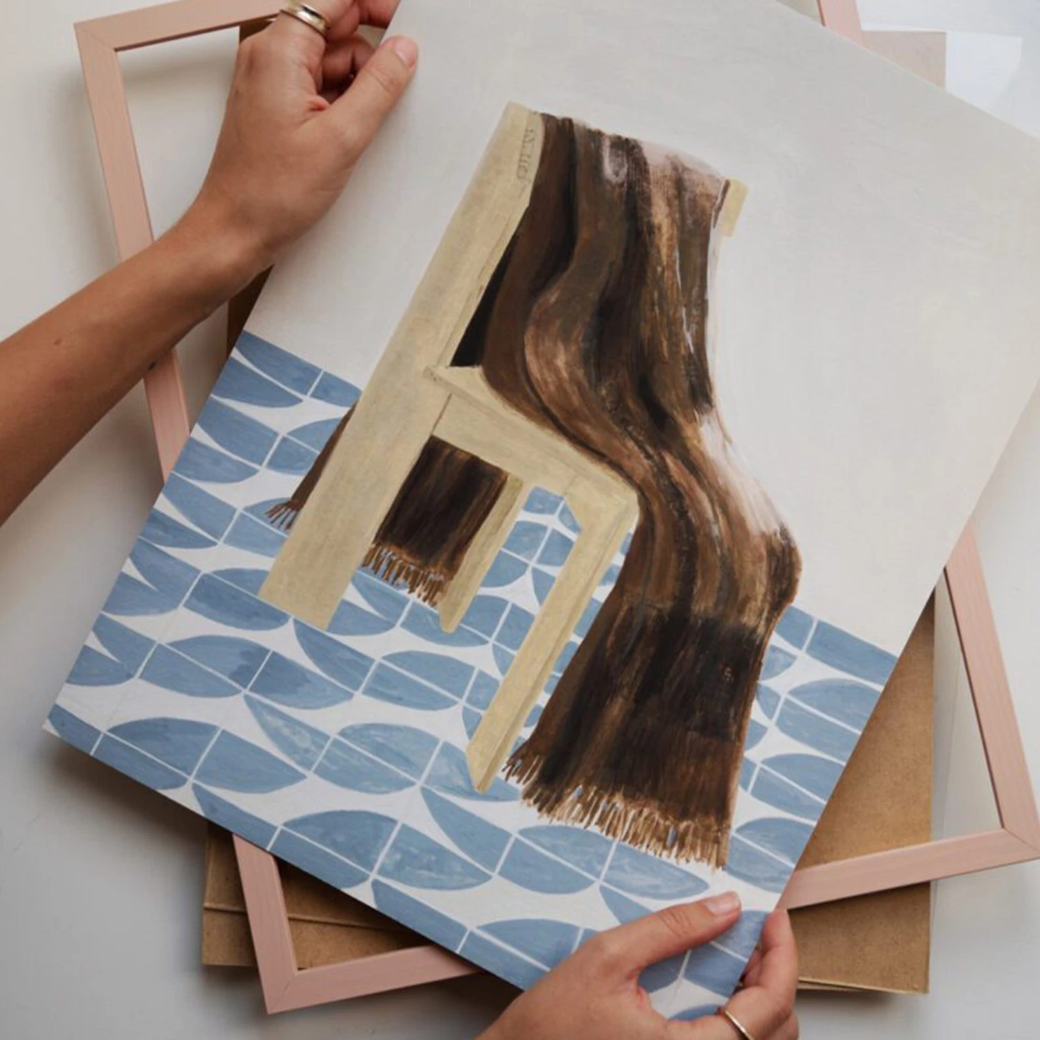 Chair With Blanket Print 40Cm X 50Cm - Image 3