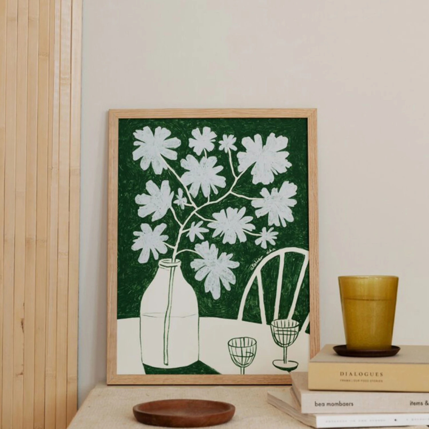 Blue Flowers & Red Wine Print 50Cm X 70Cm - Image 2