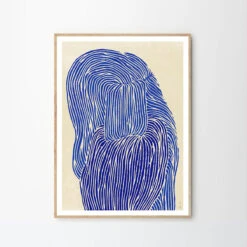 Deep Blue Print 50Cm X 70Cm