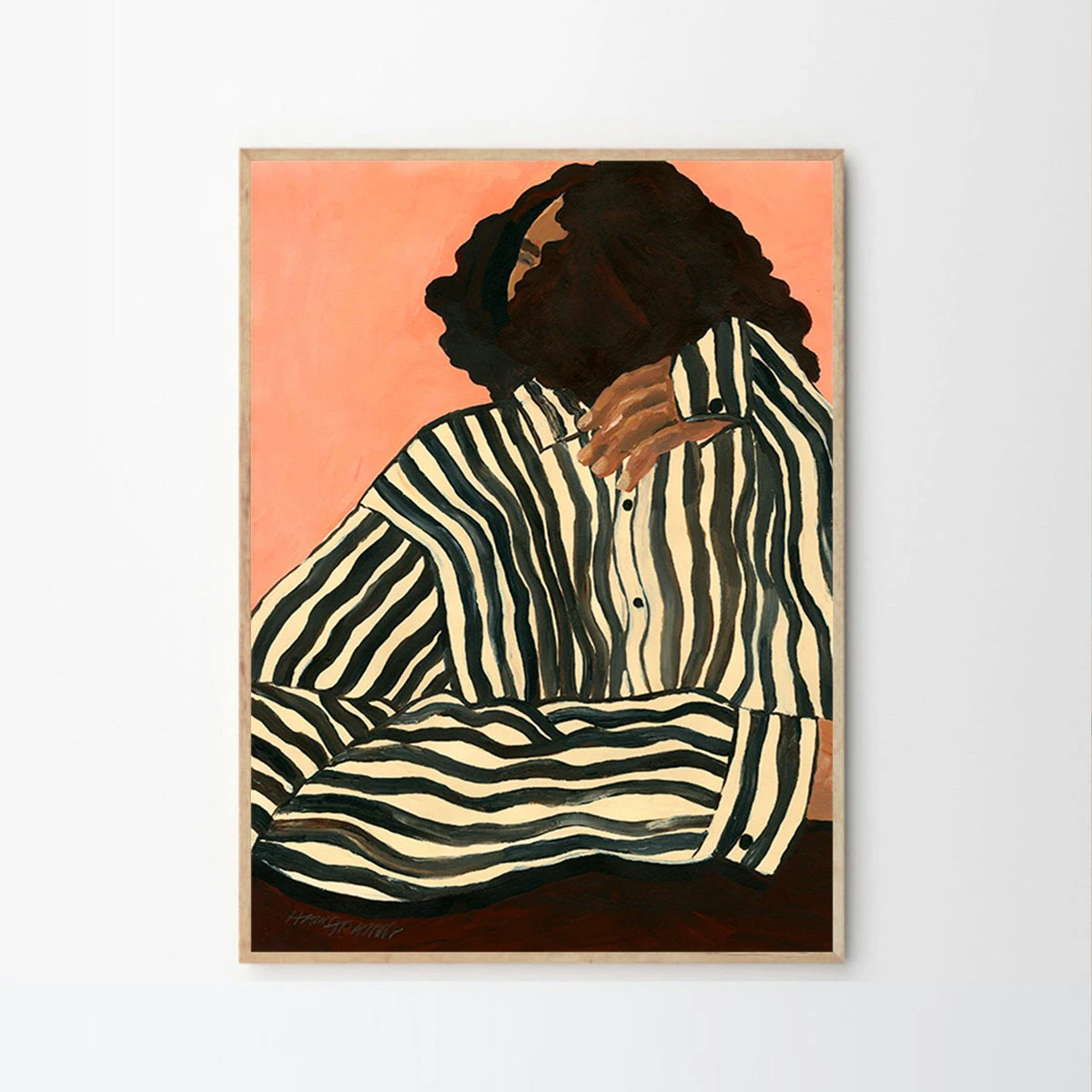 Serene Stripes Print 50Cm X 70Cm