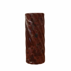 Twist Stone Vase Tall - Red Burgundy Marble