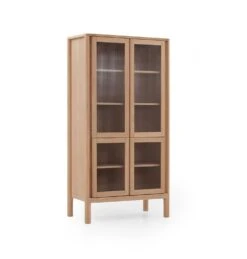 Groove Display Cabinet - Oak