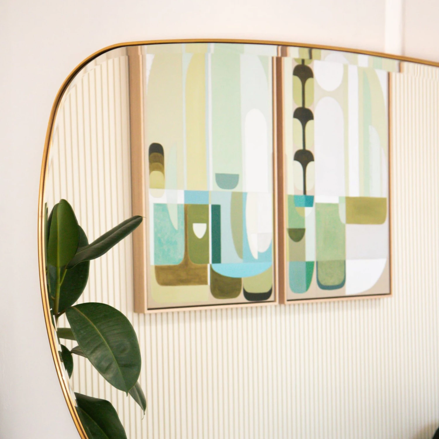 Pebble Mirror - Brass 120cm X 70cm - Image 2