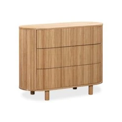 Ripple 3 Drawer Chest - Oak