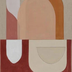 Crimson Red Arch Canvas Print 76Cm X 50Cm