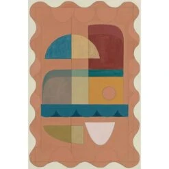 Terracotta Blush One Canvas Print 120cm X 80cm