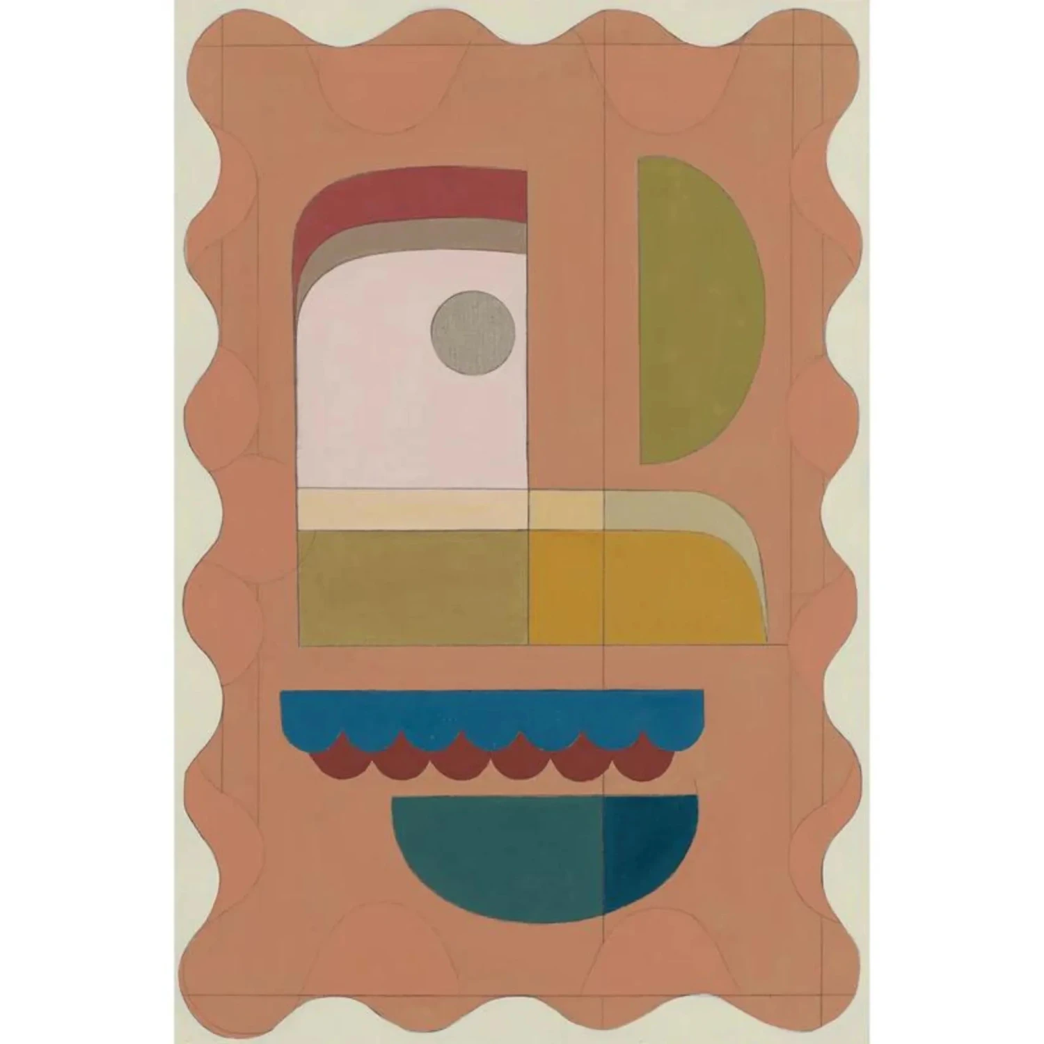 Terracotta Blush Two Canvas Print 92cm X 61cm