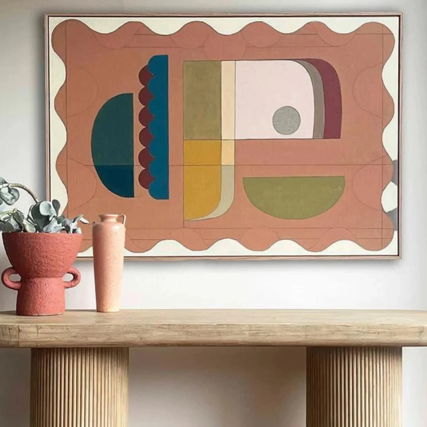 Terracotta Blush Two Canvas Print 92cm X 61cm - Image 2