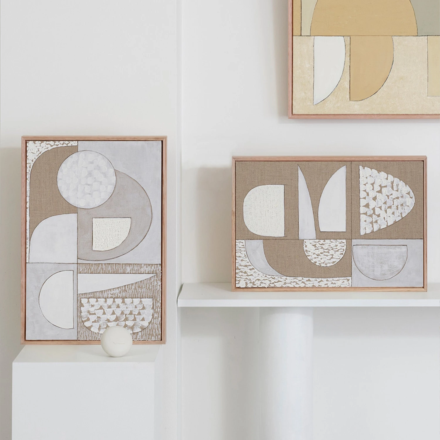 White Stucco 2 Canvas Print 92cm X 61cm - Image 2