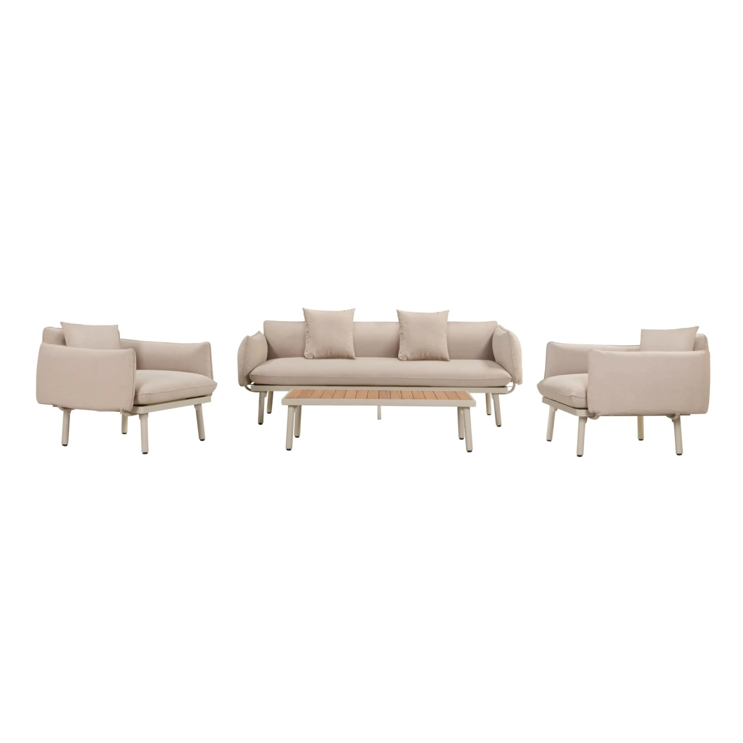 Hattie Outdoor 3 Seater Sofa - Sand - Image 3