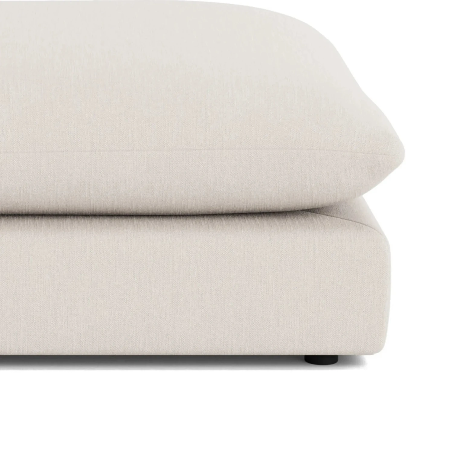 Sidney Slipcover Ottoman - Silex Off White - Image 5