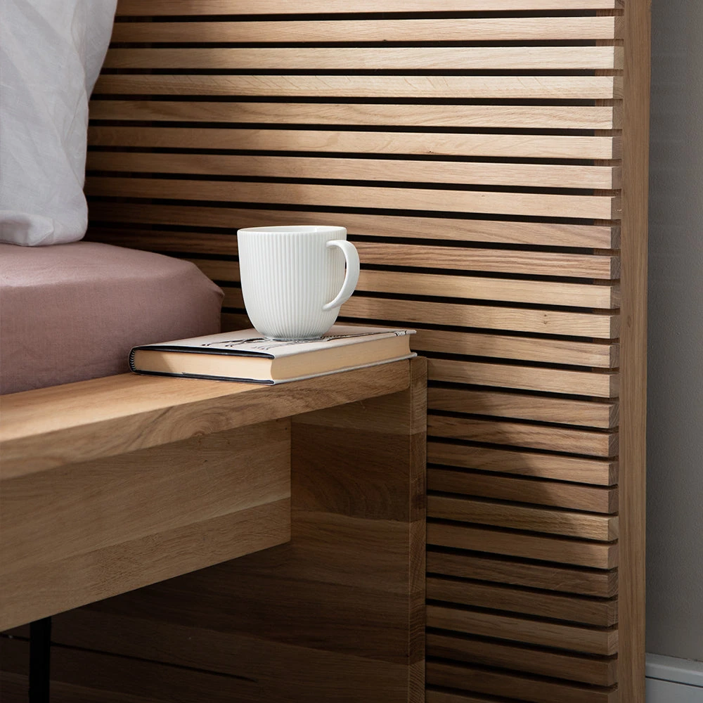 Linear Queen Bed Head - Oak - Image 7