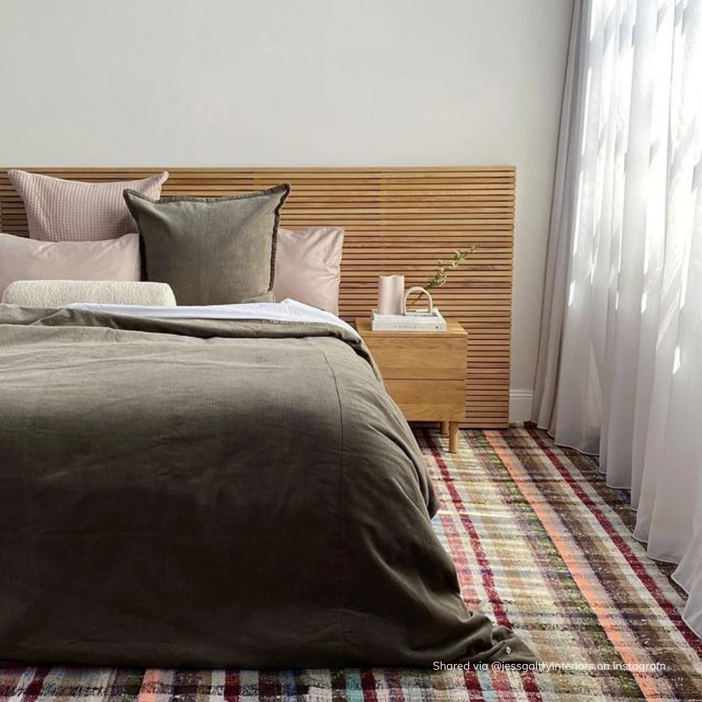 Linear Queen Bed Head - Oak - Image 6