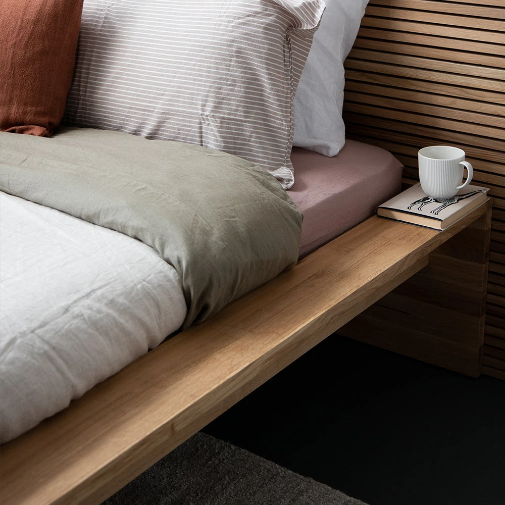 Linear Queen Bed Head - Oak - Image 8