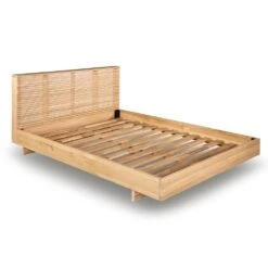 Linear Queen Bed - Oak