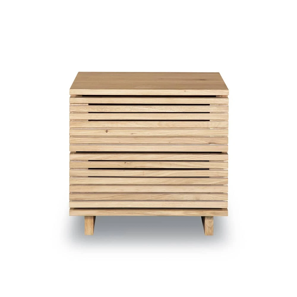 Linear Bedside Table - Oak - Image 3